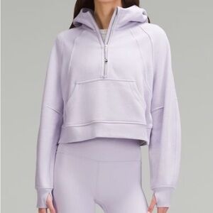 New with Tags Lululemon Scuba Oversized Half Zip Hoodie in Lilac Esther - XS/S